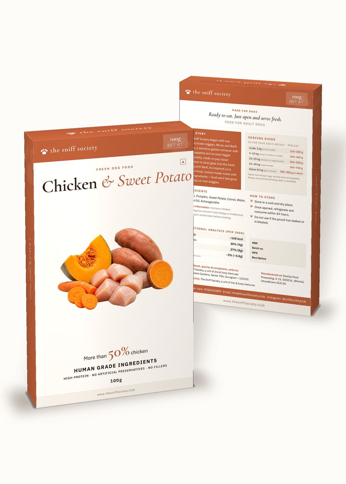 Chicken with Sweet Potato — 100g